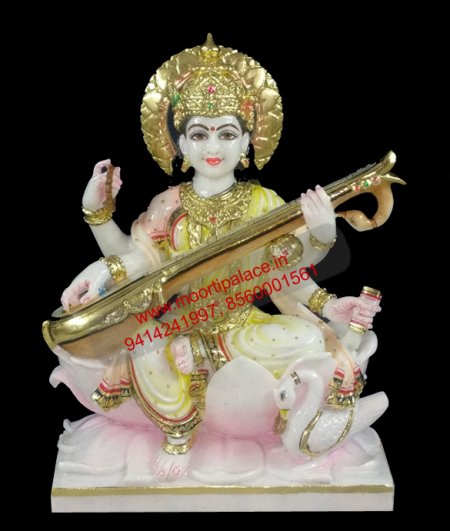 Marble Saraswati Mata Statue | God Idol | Goddess Saraswati Statue